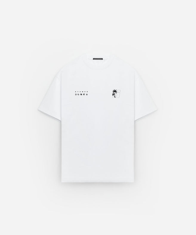 STAMPD - חוחצה טי אוברסייז S24 Transit Relaxed Tee White M3331TE