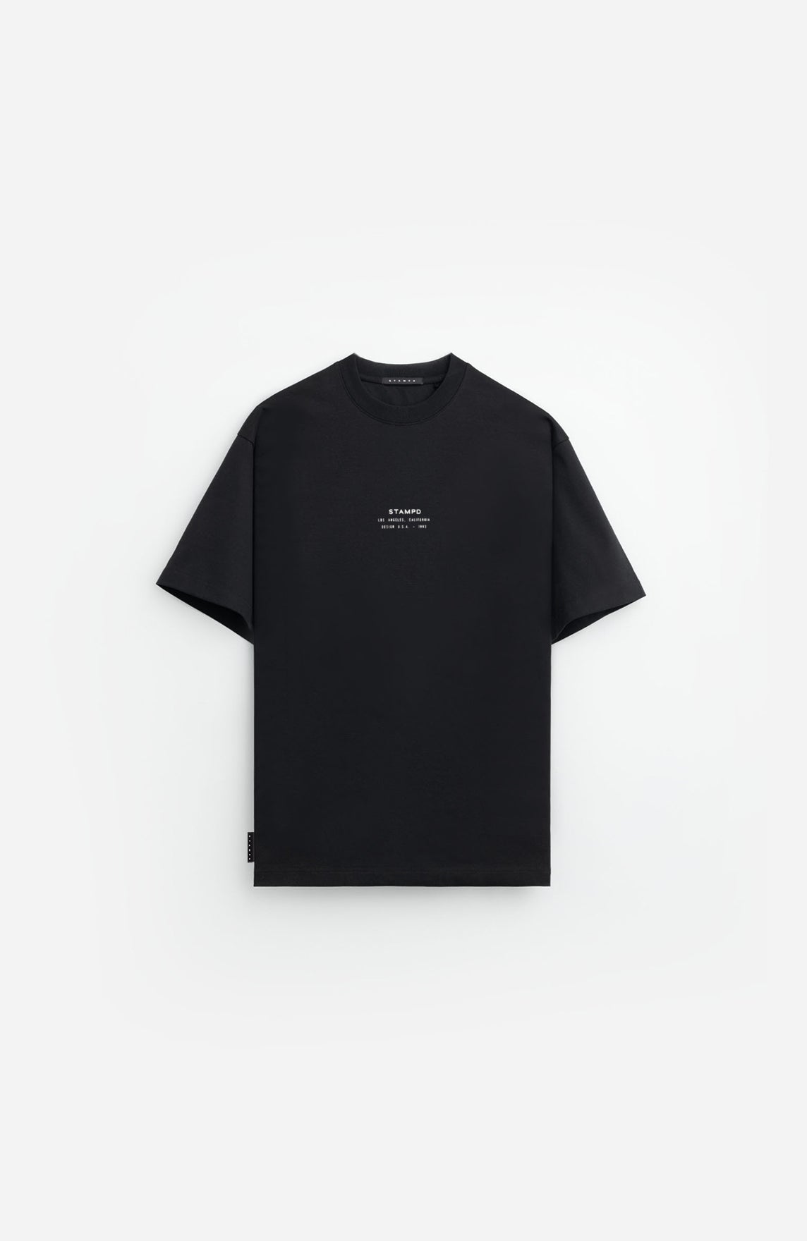 STAMPD - חוחצה טי אוברסייז Stacked Logo Tee Black M2784TE