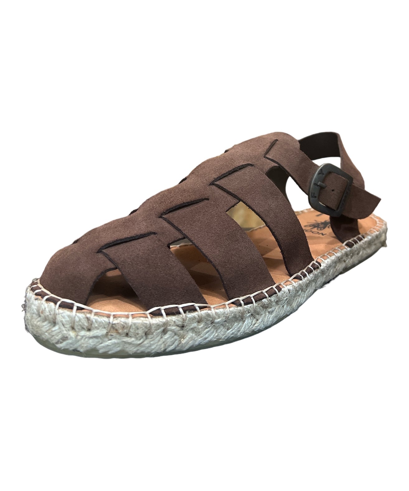 פליי לונדון - סנדל זמש בצבע חום P801527003 SUEDE BROWN