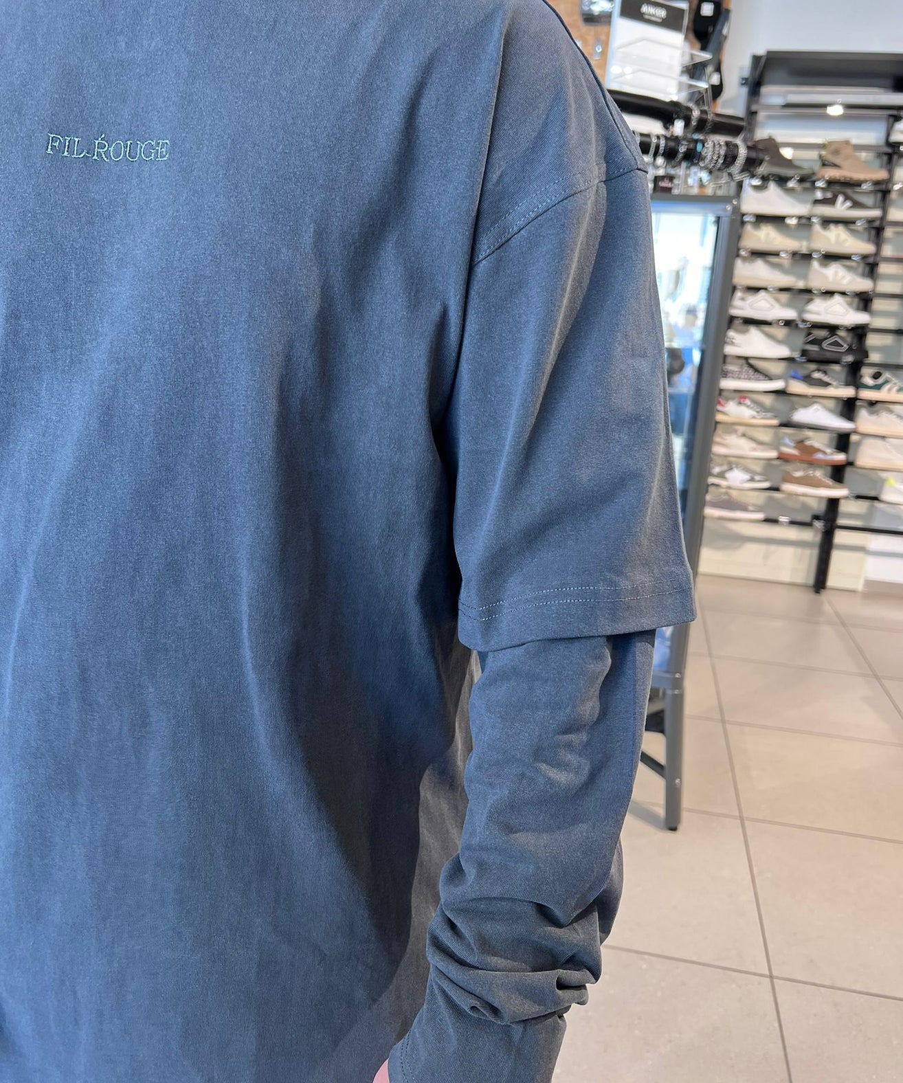 פיל רוג' - חולצה טי 03 TWOSLEEVE T-SHIRT  בצבע אפור